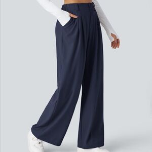 HALARA Navy flex high waisted waffle work pants